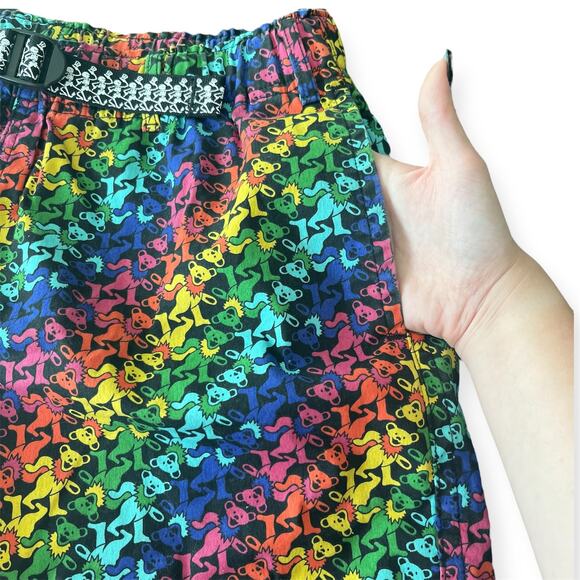 Grateful Dead x Levi’s Rainbow Dancing Bears Shorts Men’s M Belted Psychedelic - Picture 7 of 9
